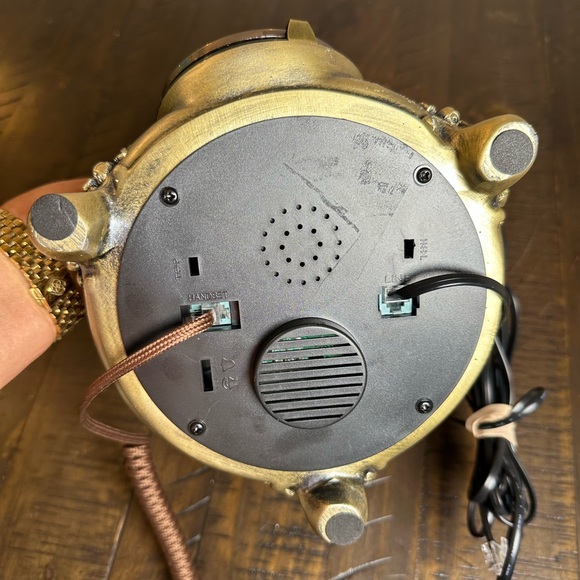 Vintage Inspired Rotary Phone-Ornate Brass Finish-Decorative Landline Phone - Picture 5 of 6